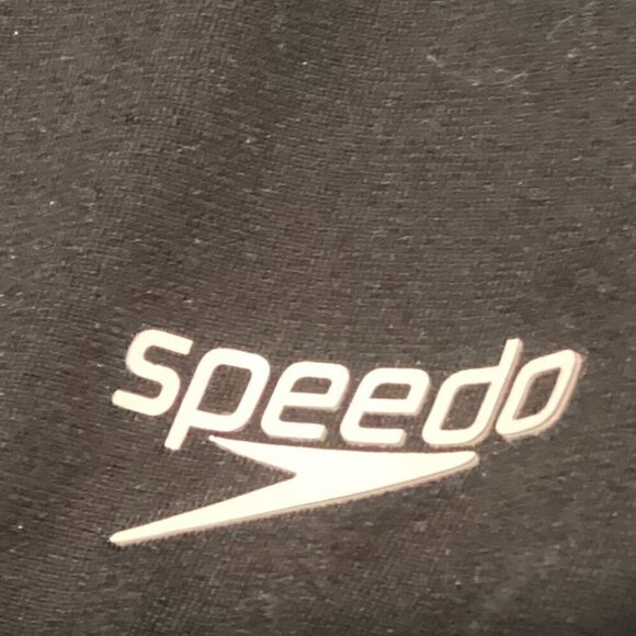 Speedo Endurance+ One Piece Swimsuit Black Zip Neck Sz 8 #293M - Picture 7 of 9